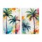 Stupell Industries Watercolor Splash Towering Palms 2 pc Canvas Wall Art Set Design by Kim Allen